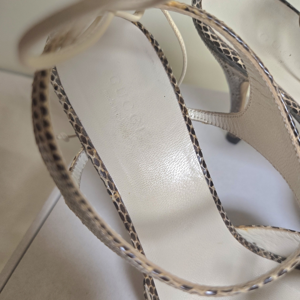 Vintage Gucci Brown Snakeskin Women's Heels - Picture 4 of 7